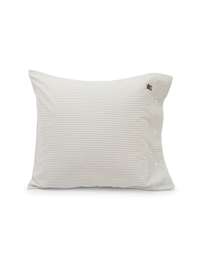 Checked cotton poplin -tyynyliina