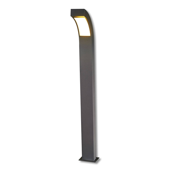 Grafiitinharmaa LED-pylväsvalaisin Lennik