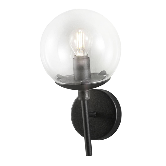 Seinävalaisin Global Ø 15 cm, musta
