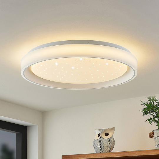 Lindby Faustina -LED-kattovalaisin, valkoinen