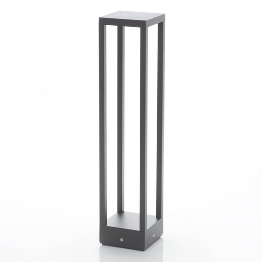 LED-pylväsvalaisin Carlota, tummanharmaa, 65 cm