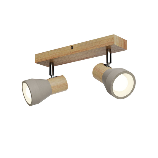Betoni-puu-kattovalaisin Filiz LED-lampuilla