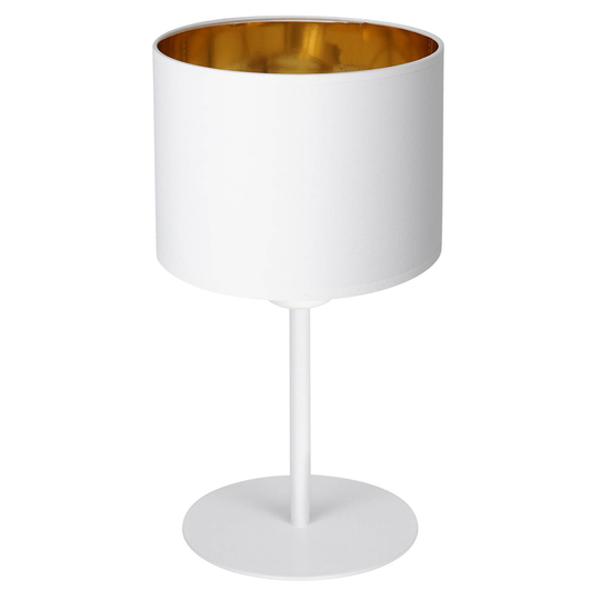 Soho-pöytälamppu lieriö, k. 34cm valkoinen/kulta