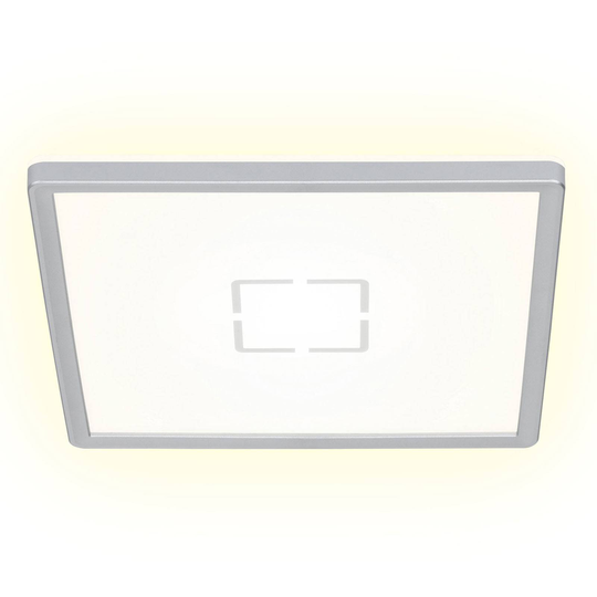 LED-kattovalaisin Free, 29 x 29 cm, hopea