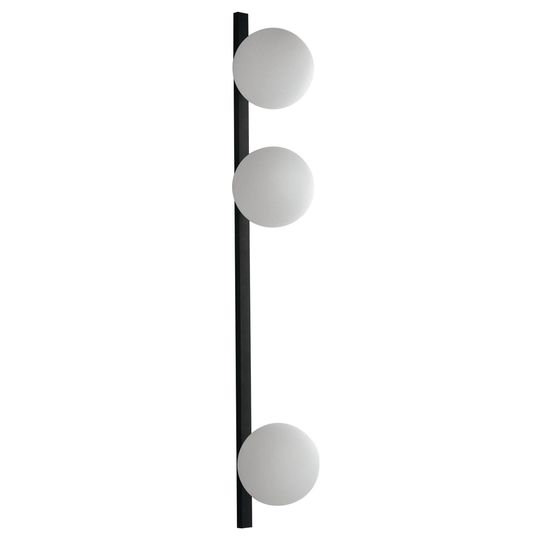 Seinävalaisin Enoire musta ja valkoinen, 3-lamp.