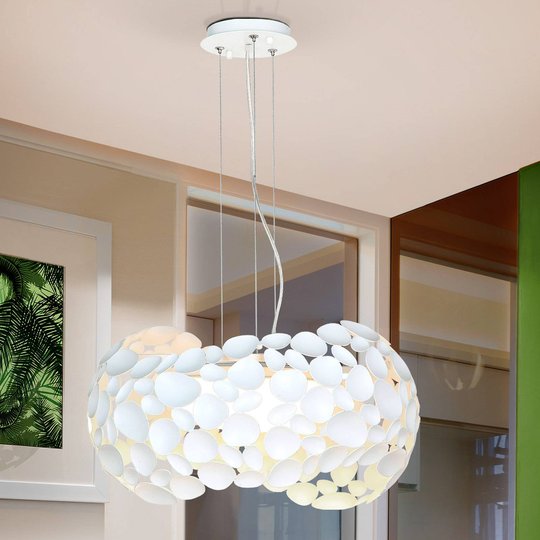 LED-riippuvalaisin Narisa 5xG9, Ø47cm, valkoinen