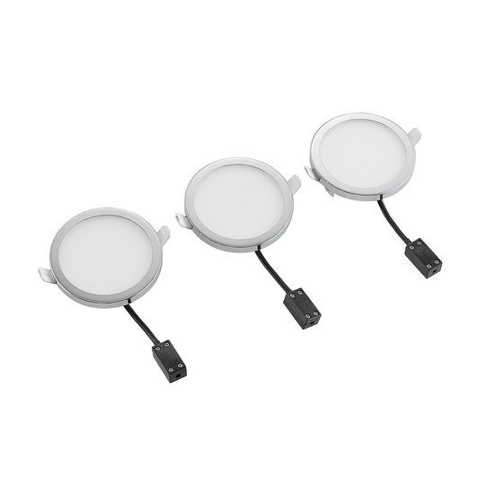 Lindby Skrolla -LED-uppovalaisin, IP44, 3 kpl