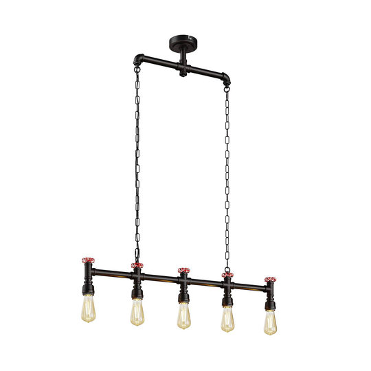 Lindby Zlata -riippuvalo, 5-lamp., industriaalinen