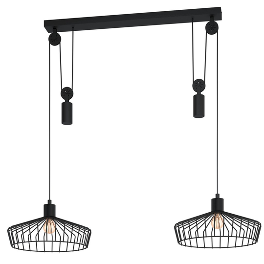 Winkworth Ceiling Lamp 2L (Musta)