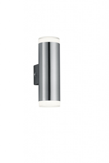 Aracati LED wall lamp 2-pc. brushed steel