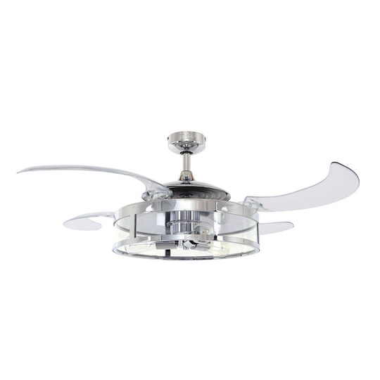 Kattotuuletin Fanaway Classic valolla, kromi