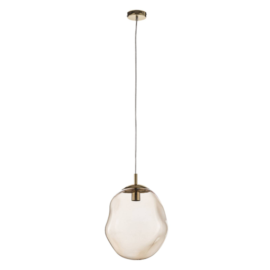 Riippuvalaisin Sol lasia, Ø 35 cm, kulta/meripihka