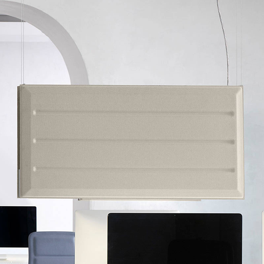 Luceplan Diade LED-riippuvalo pysty beige 120 cm