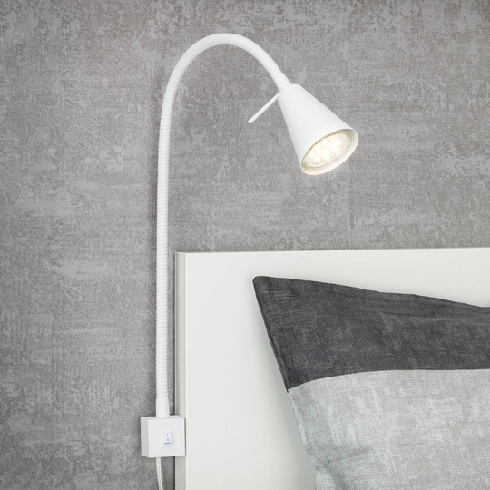 2080-LED-seinävalo asennus sängynreunaan valkoinen