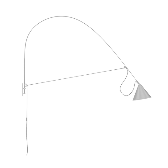 midgard AYNO-seinälamppu 220cm harmaa/harmaa 3000K