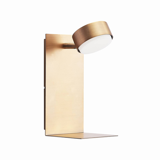 Lindby Kaylou -LED-seinävalo, USB, taso, pronssi