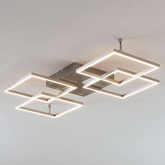 Himmennettävä LED-kattolamppu Quadra, 4-lampp.