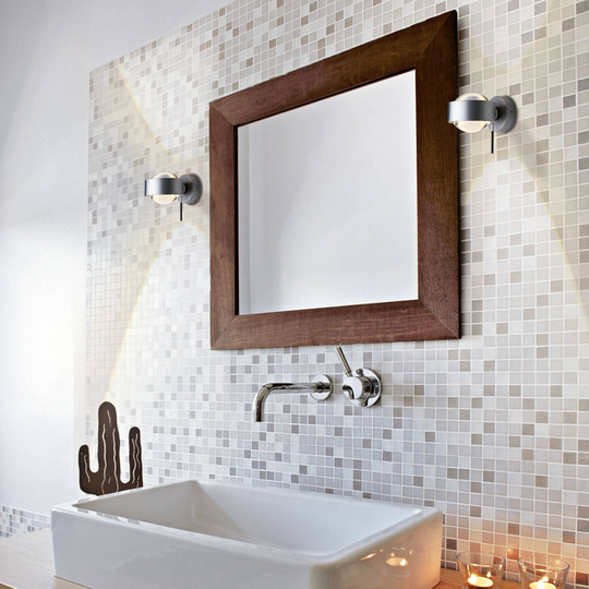 LED-seinävalaisin Puk Wall+, matta kromi