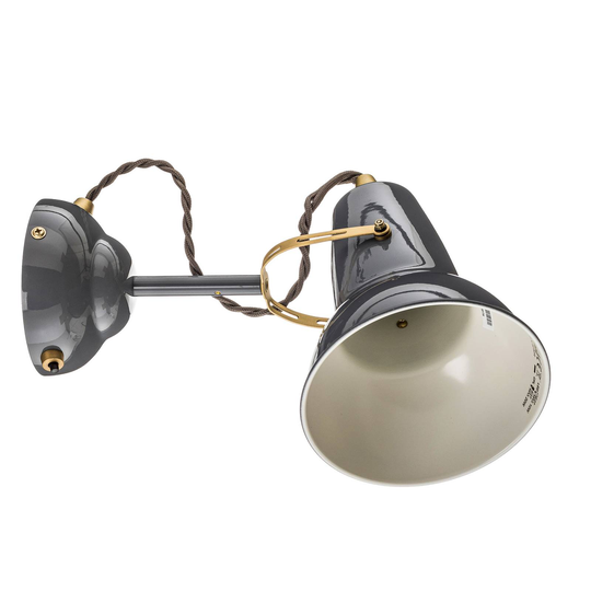 Anglepoise Original 1227 Brass -seinälamppu harmaa