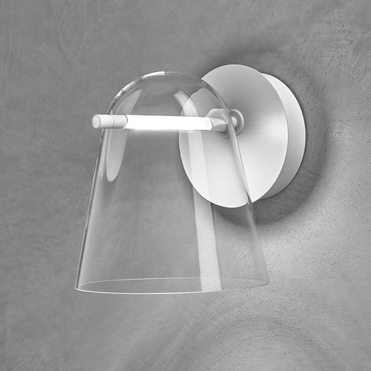 Prandina Sino W3 -LED-seinälamppu kirkas/valkoinen