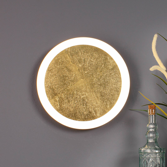 LED-seinävalaisin Moon Ø 50 cm, kulta