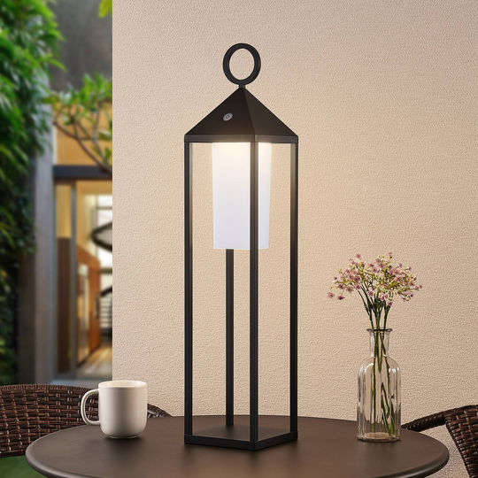 Lucande Miluma -LED-ulkolyhty, 64 cm, musta