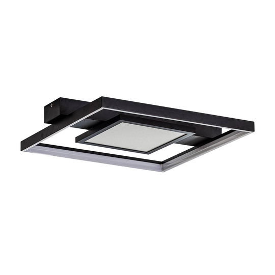 LED-kattovalo 3028, kulmikas, musta, 2-lamppuinen