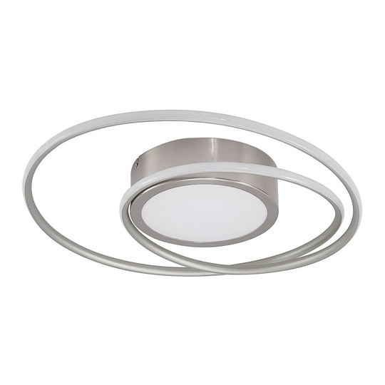 Lindby Bovia-LED-kattovalo CCT, himmennys, nikkeli