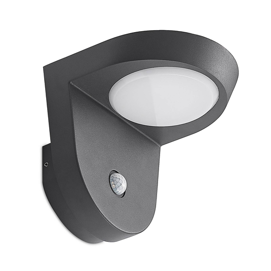 Lindby Jasiah-LED-aurinkoseinälamppu 16 cm, anturi