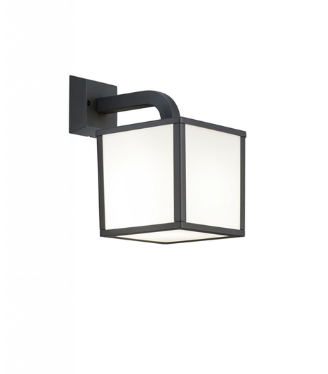 Cubango LED E27 wall lamp anthracite
