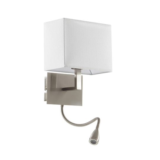 Seinävalo 6519 ja LED-lukuvalo, satiinihopea