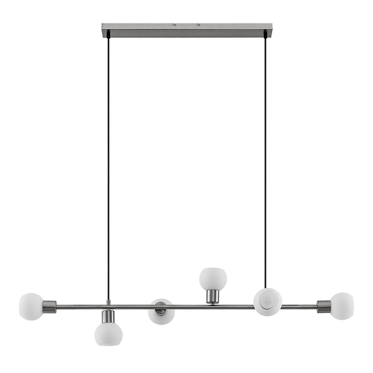 Lindby Biscala -LED-riippuvalaisin, nikkeli/opaali
